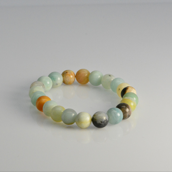 Multi color Amazonite bracelet - stretch bracelet - Picture 1 of 6